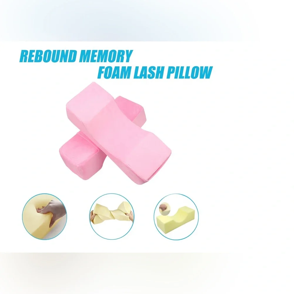Pink Memory Foam Lash Pillow U-Shaped Eyelash Extension Neck Support Salon NIB
